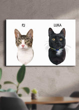 Load image into Gallery viewer, Minimalist Sibling Design - Custom Pet Portrait - NextGenPaws Pet Portraits
