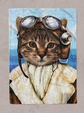 Load image into Gallery viewer, Modern Pilot - Custom Pet Blanket - NextGenPaws Pet Portraits