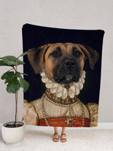 Load image into Gallery viewer, The Pearled Lady - Custom Pet Blanket - NextGenPaws Pet Portraits