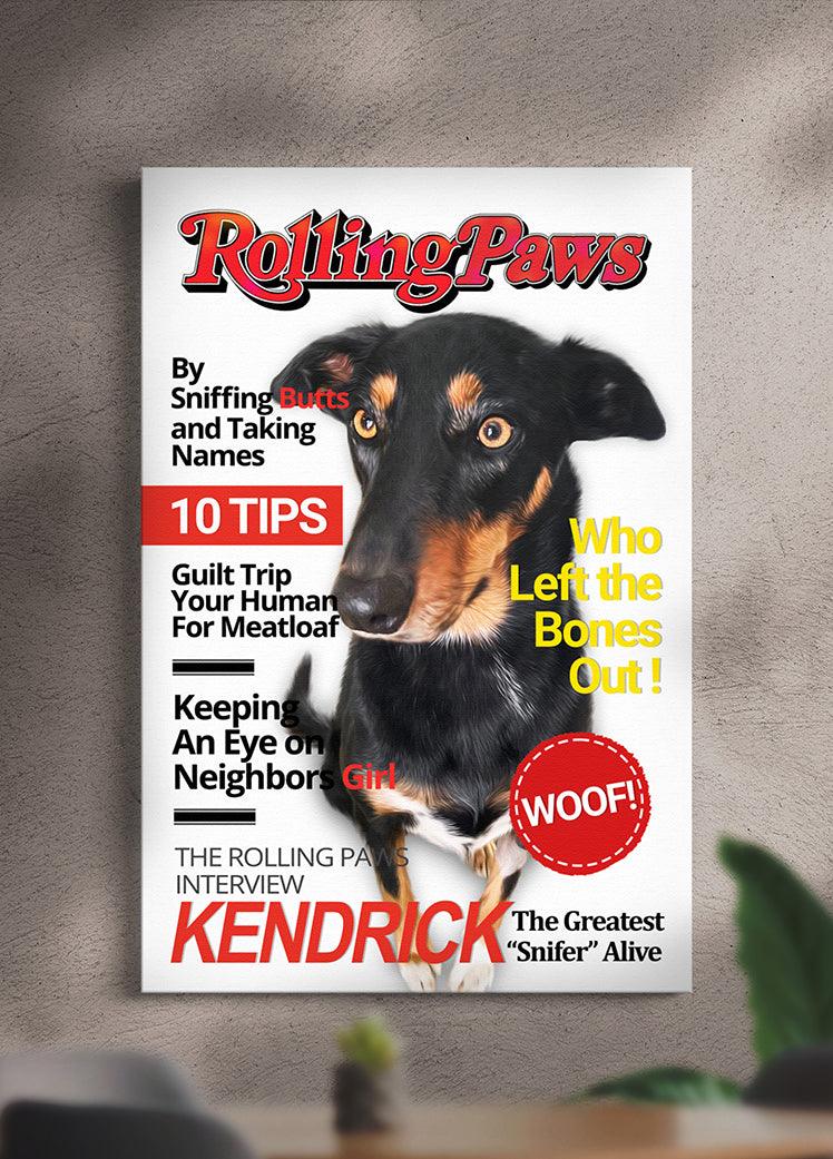 Rolling Paws Magazine Cover - Custom Pet Portrait - NextGenPaws Pet Portraits