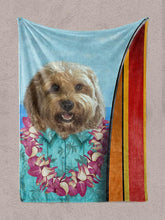 Load image into Gallery viewer, Surfer - Custom Pet Blanket - NextGenPaws Pet Portraits