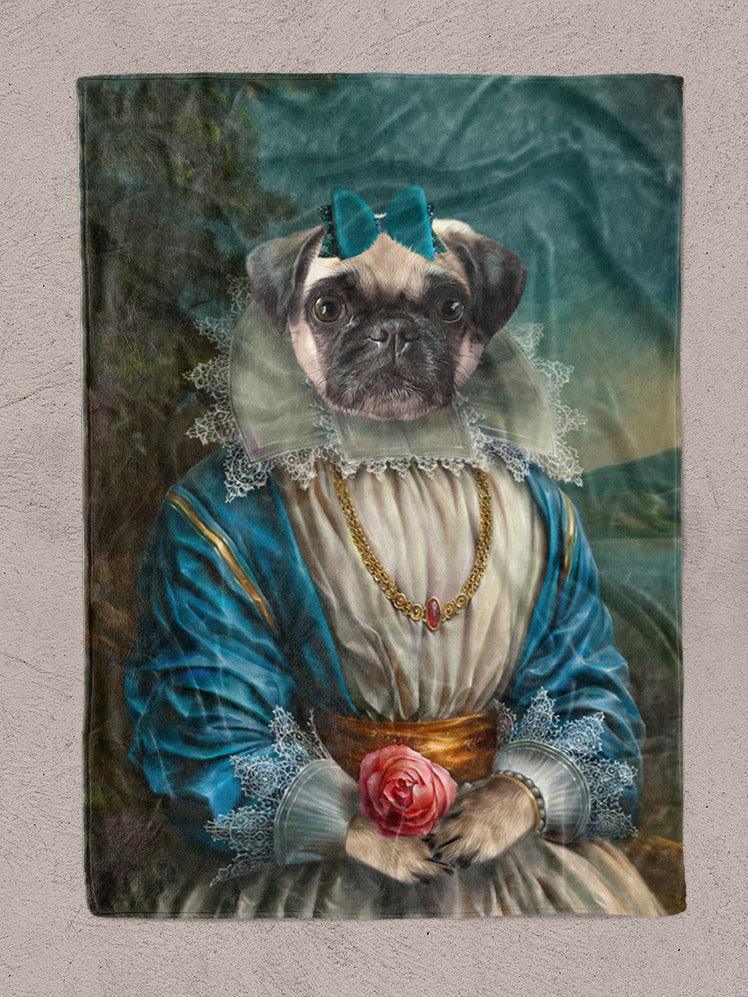 The Blue Princess - Custom Pet Blanket - NextGenPaws Pet Portraits
