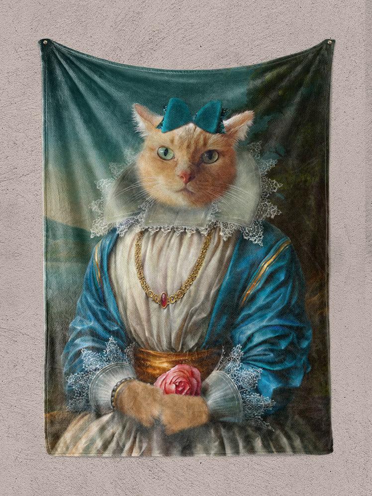 The Blue Princess - Custom Pet Blanket - NextGenPaws Pet Portraits
