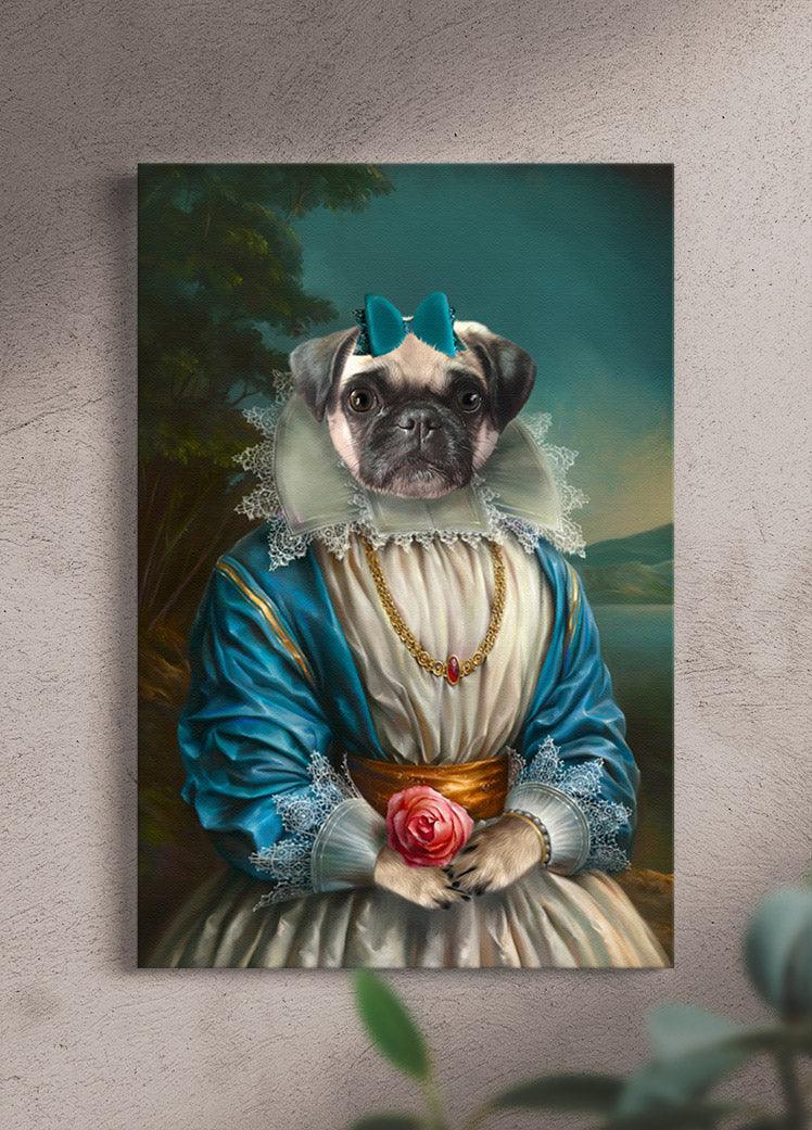 The Blue Princess - Custom Pet Portrait - NextGenPaws Pet Portraits