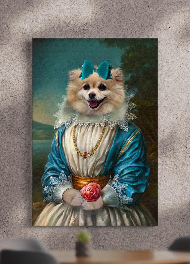 The Blue Princess - Custom Pet Portrait - NextGenPaws Pet Portraits