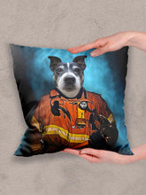Load image into Gallery viewer, The Firefighter - Custom Pet Pillow - NextGenPaws Pet Portraits