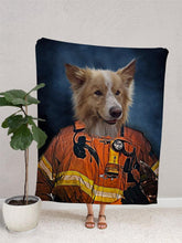 Load image into Gallery viewer, The Firefighter - Custom Pet Blanket - NextGenPaws Pet Portraits