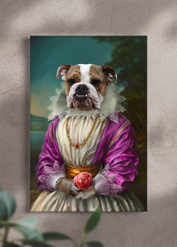 The Pink Princess - Custom Pet Portrait - NextGenPaws Pet Portraits