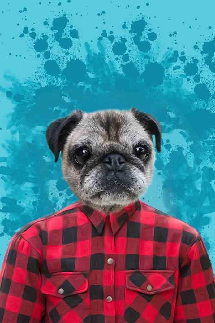 The Red Shirt - Custom Pet Blanket - NextGenPaws Pet Portraits
