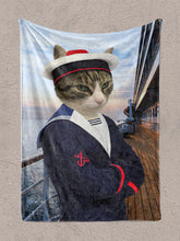 Load image into Gallery viewer, The Shipboy - Custom Pet Blanket - NextGenPaws Pet Portraits