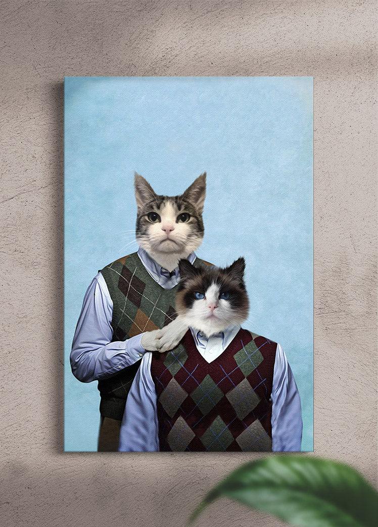 The Step Brothers - Custom Sibling Pet Portrait - NextGenPaws Pet Portraits