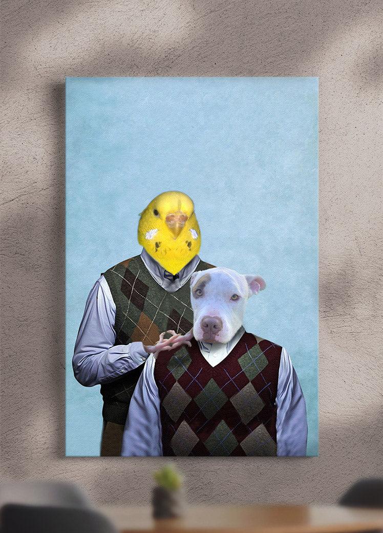 The Step Brothers - Custom Sibling Pet Portrait - NextGenPaws Pet Portraits