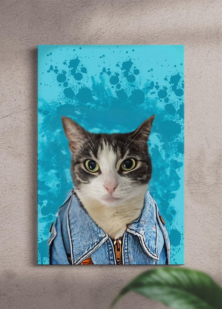 The Trendy Denim - Custom Pet Portrait - NextGenPaws Pet Portraits