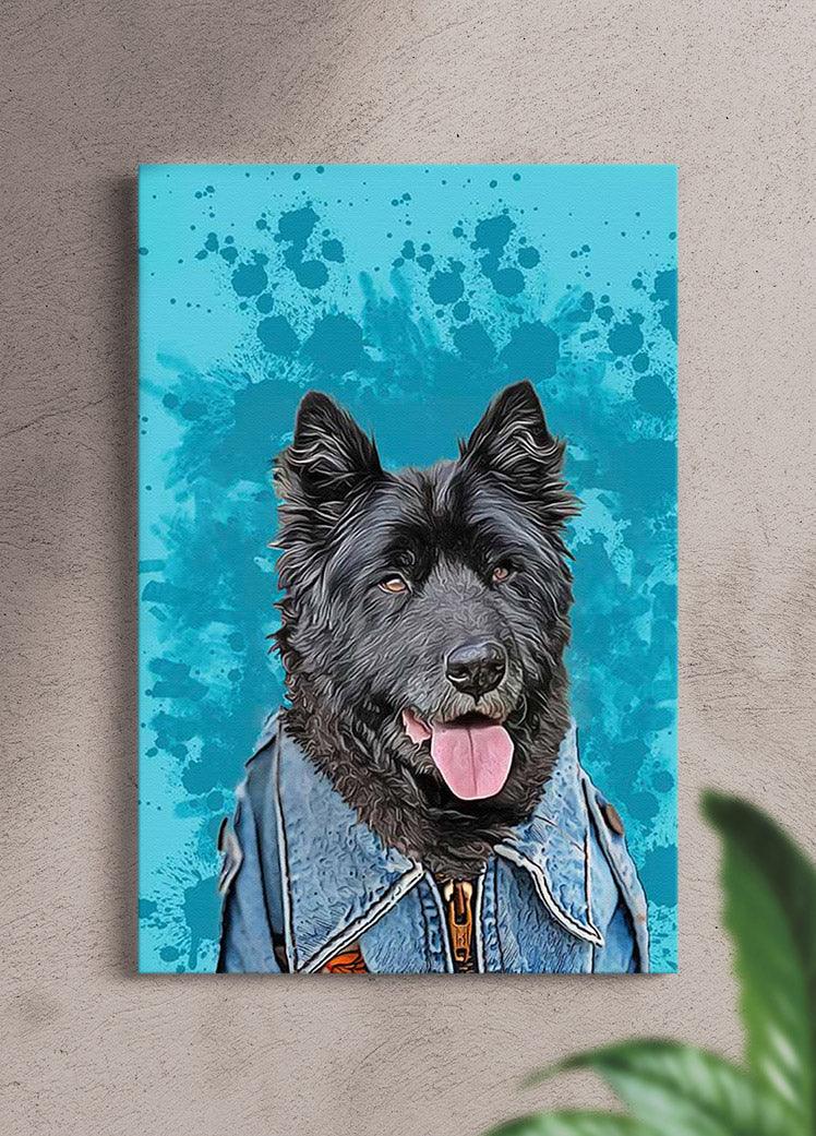 The Trendy Denim - Custom Pet Portrait - NextGenPaws Pet Portraits