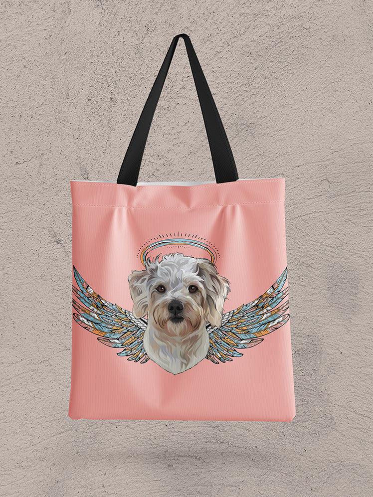 Vintage Angel - Custom Pet Tote Bag - NextGenPaws Pet Portraits