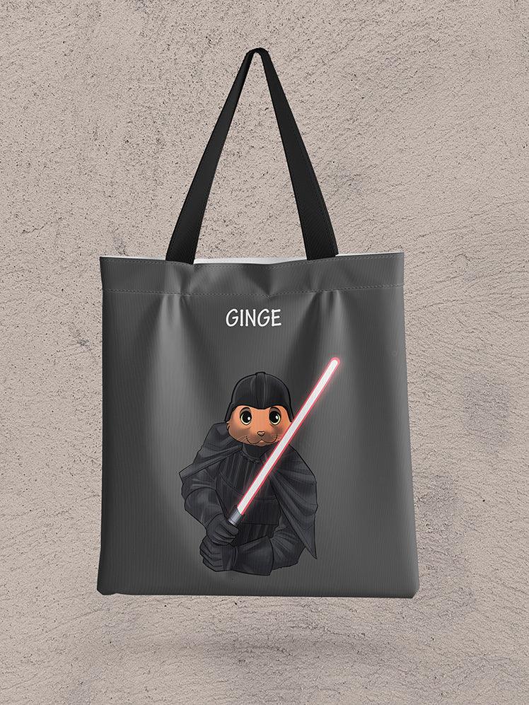 Cartoon Darth Paws - Custom Pet Tote Bag - NextGenPaws Pet Portraits