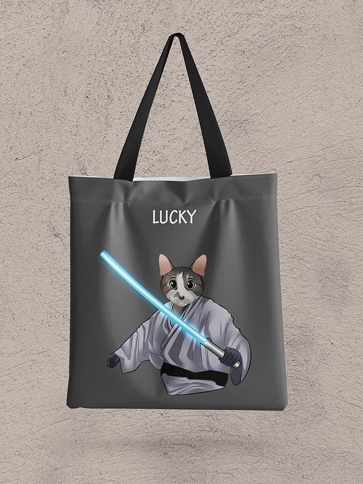 Cartoon Luke Pawswalker - Custom Pet Tote Bag - NextGenPaws Pet Portraits