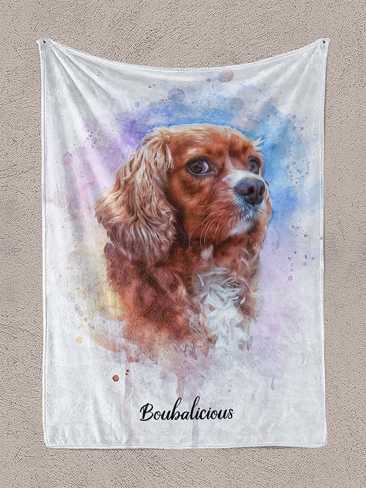 Vibrant WaterColour - Custom Pet Blanket