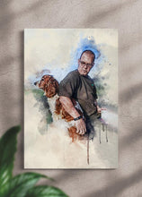 Load image into Gallery viewer, WaterColour Human and Pet - Custom Sibling Pet Portrait - NextGenPaws Pet Portraits