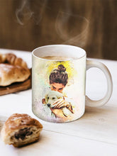 Load image into Gallery viewer, WaterColour Human and Pet - Custom Sibling Pet Mug - NextGenPaws Pet Portraits