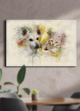 Load image into Gallery viewer, WaterColour Sibling - Custom Pet Portrait - NextGenPaws Pet Portraits