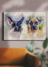 Load image into Gallery viewer, WaterColour Sibling - Custom Pet Portrait - NextGenPaws Pet Portraits