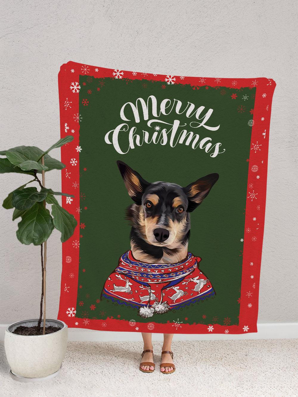 Christmas Sweater - Custom Pet Blanket - NextGenPaws Pet Portraits