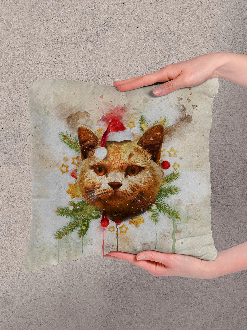 WaterColour Christmas- Custom Pet Pillow - NextGenPaws Pet Portraits
