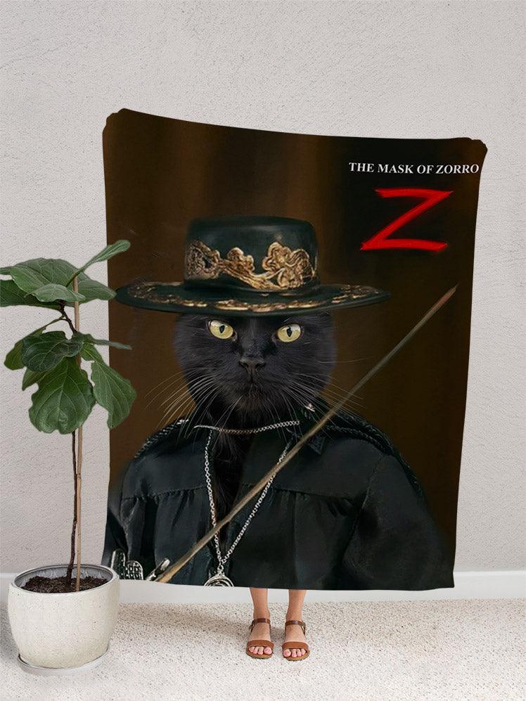 Zorro - Custom Pet Blanket - NextGenPaws Pet Portraits