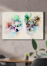 Load image into Gallery viewer, Colourful Painting Sibling - Custom Pet Canvas - NextGenPaws Pet Portraits