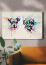 Load image into Gallery viewer, Colourful Painting Sibling - Custom Pet Canvas - NextGenPaws Pet Portraits