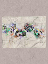 Load image into Gallery viewer, Colourful Painting Sibling - Custom Pet Blanket - NextGenPaws Pet Portraits
