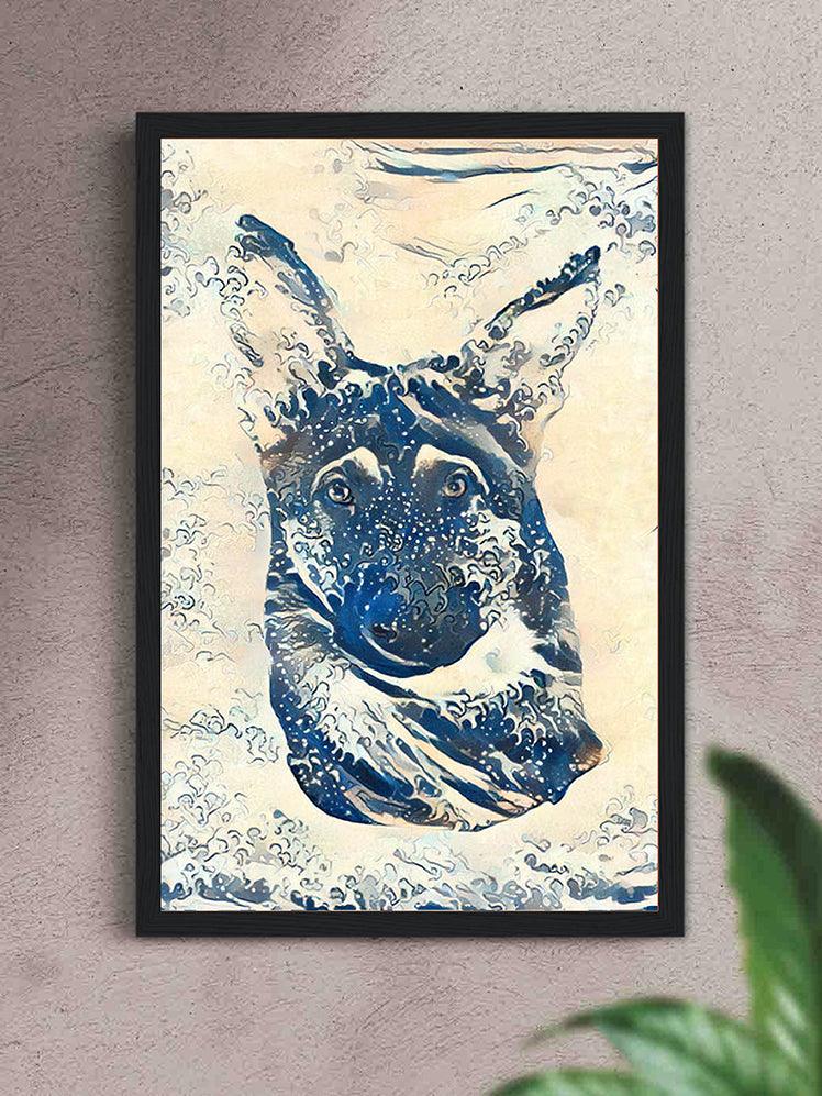 Japanese Waves - Custom Pet Poster - NextGenPaws Pet Portraits