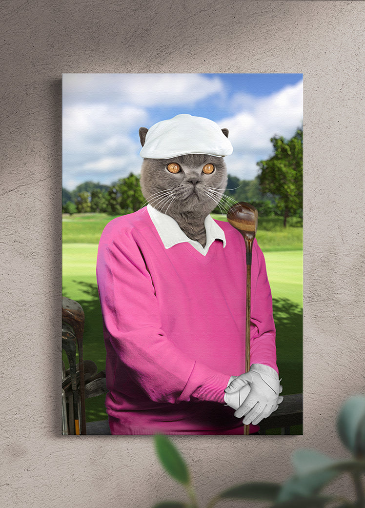 The Golfer Paw - Custom Pet Portrait