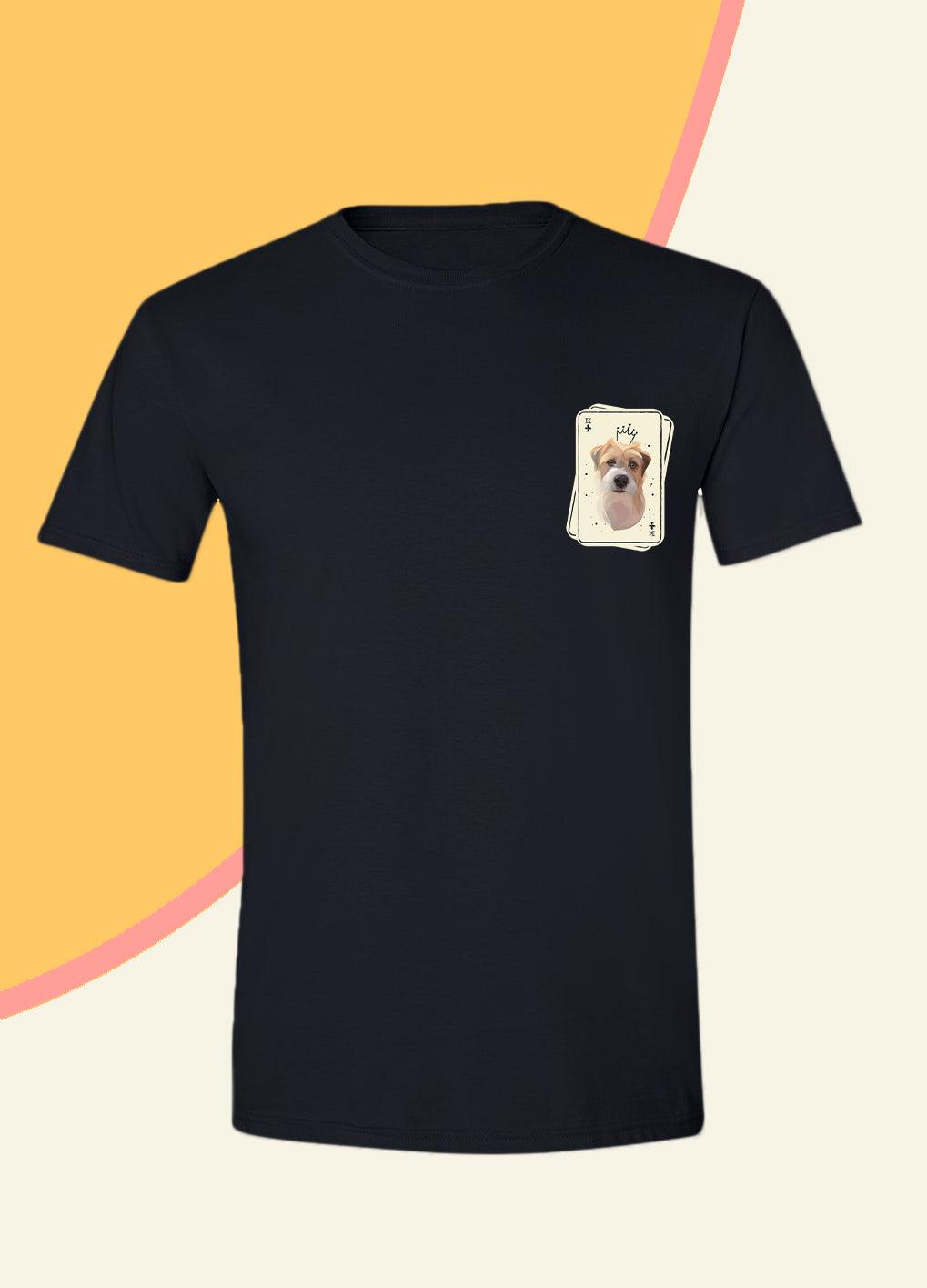 King Playing Cards Pocket - Unisex Custom Pet TShirt - NextGenPaws Pet Portraits