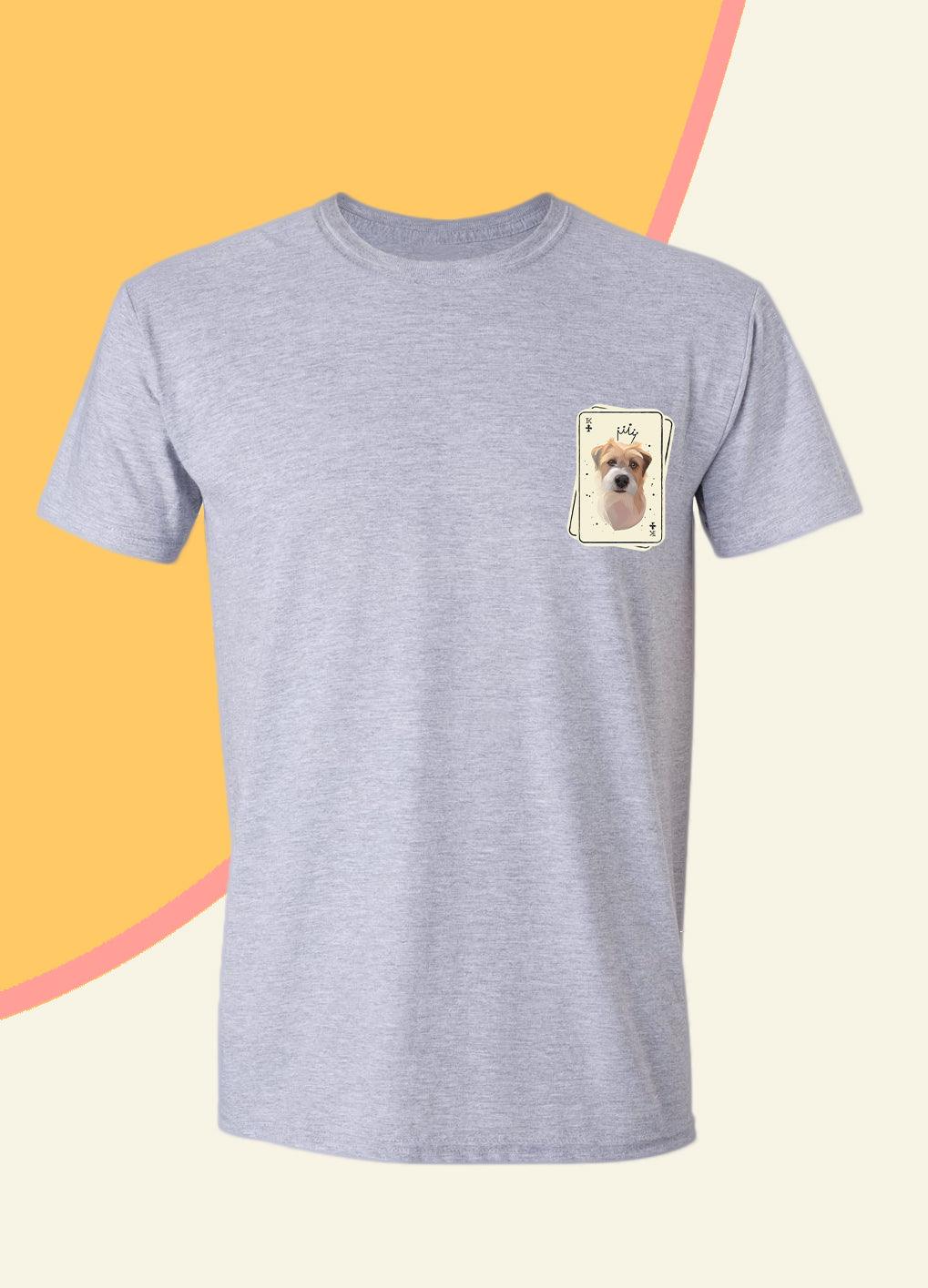 King Playing Cards Pocket - Unisex Custom Pet TShirt - NextGenPaws Pet Portraits