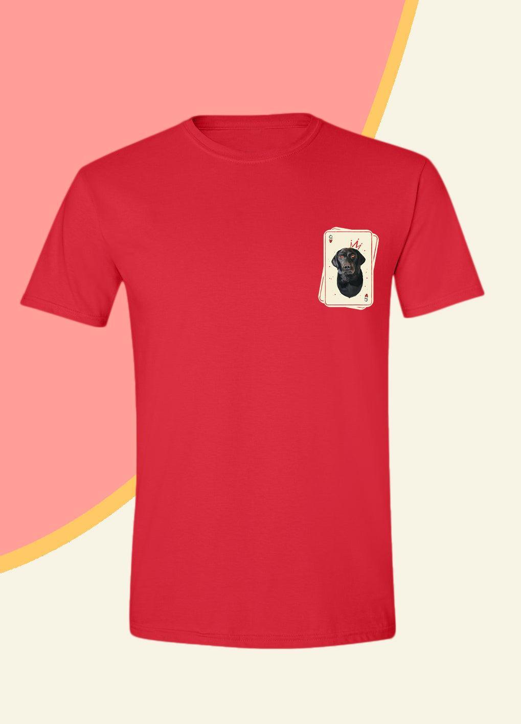 King Playing Cards Pocket - Unisex Custom Pet TShirt - NextGenPaws Pet Portraits