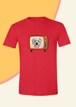 Load image into Gallery viewer, Retro TV - Unisex Custom Pet TShirt - NextGenPaws Pet Portraits
