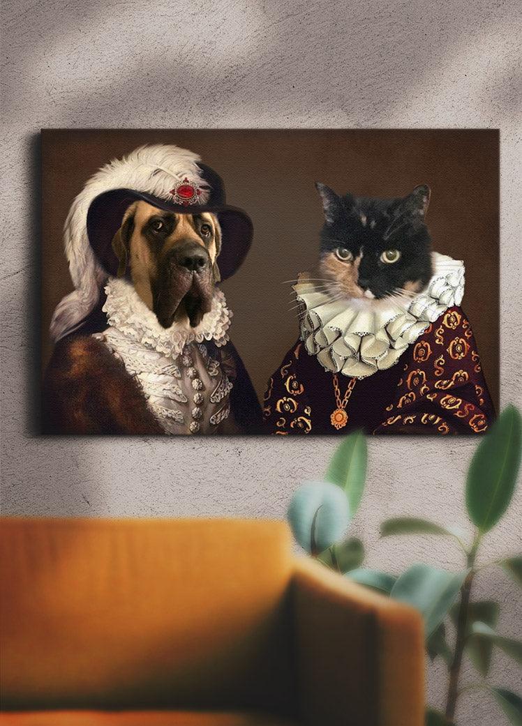 The Bourgeois Sisters - Custom Sibling Pet Portrait - NextGenPaws Pet Portraits