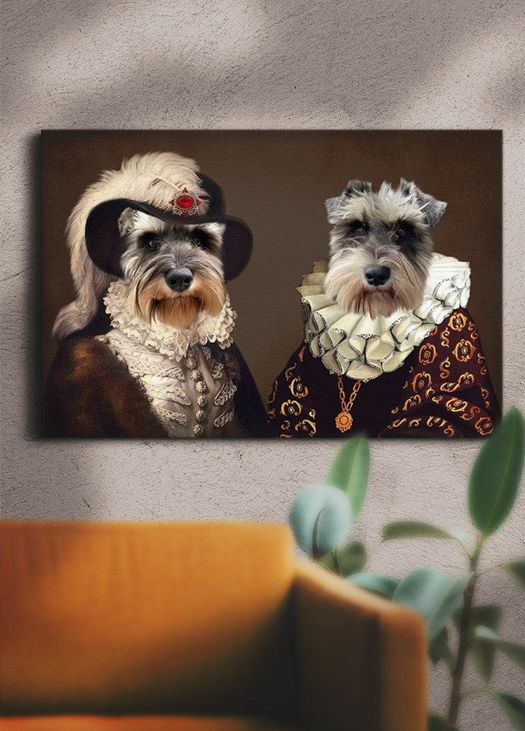 The Bourgeois Sisters - Custom Sibling Pet Portrait - NextGenPaws Pet Portraits