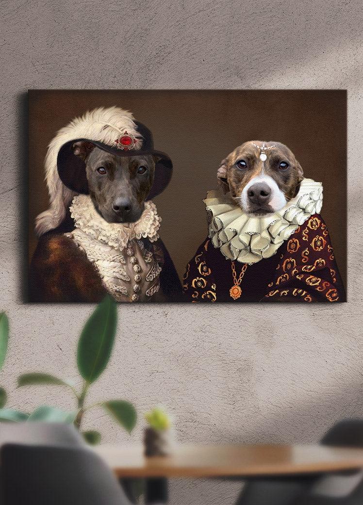 The Bourgeois Sisters - Custom Sibling Pet Portrait - NextGenPaws Pet Portraits