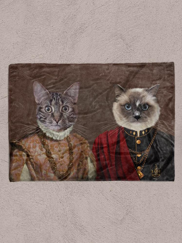 The Purple Couple - Custom Sibling Pet Blanket - NextGenPaws Pet Portraits