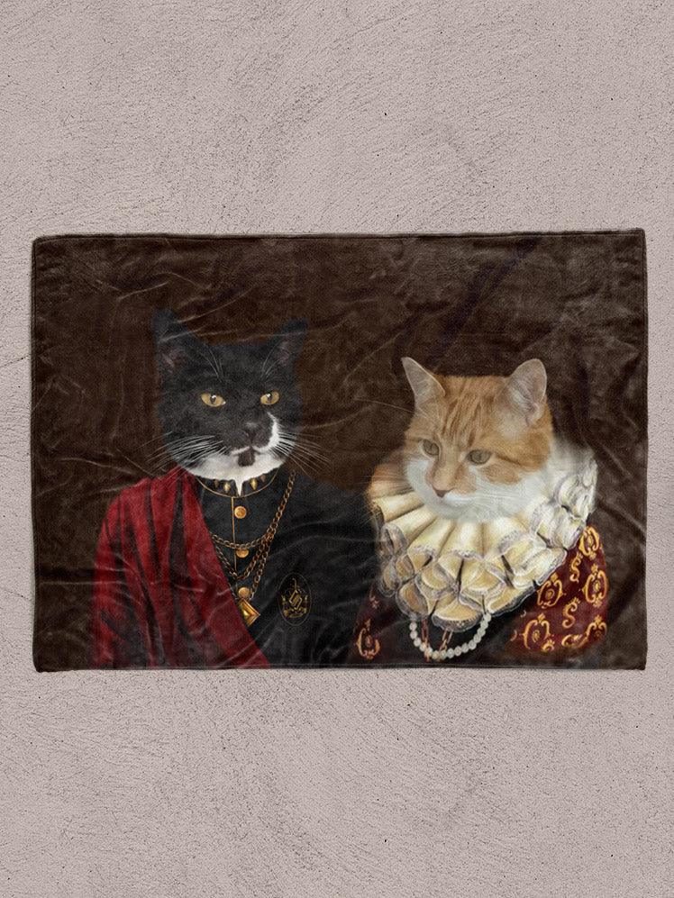 The Red Couple - Custom Sibling Pet Blanket - NextGenPaws Pet Portraits
