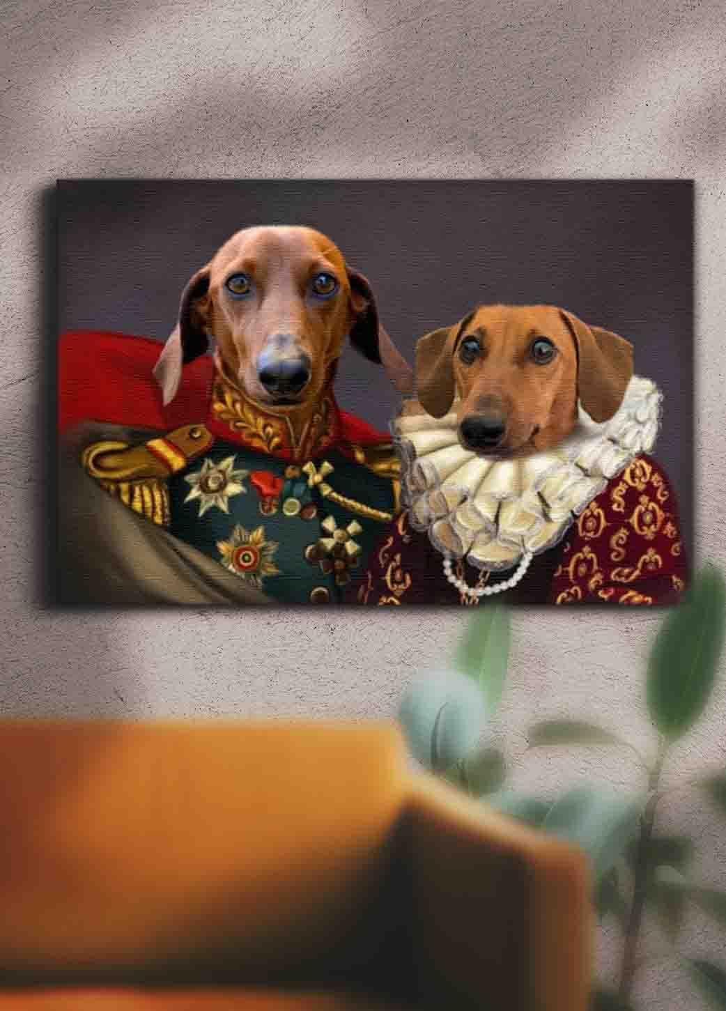 The Royal Couple - Custom Sibling Pet Portrait - NextGenPaws Pet Portraits