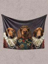 Load image into Gallery viewer, The Royal Trio - Custom Sibling Pet Blanket - NextGenPaws Pet Portraits