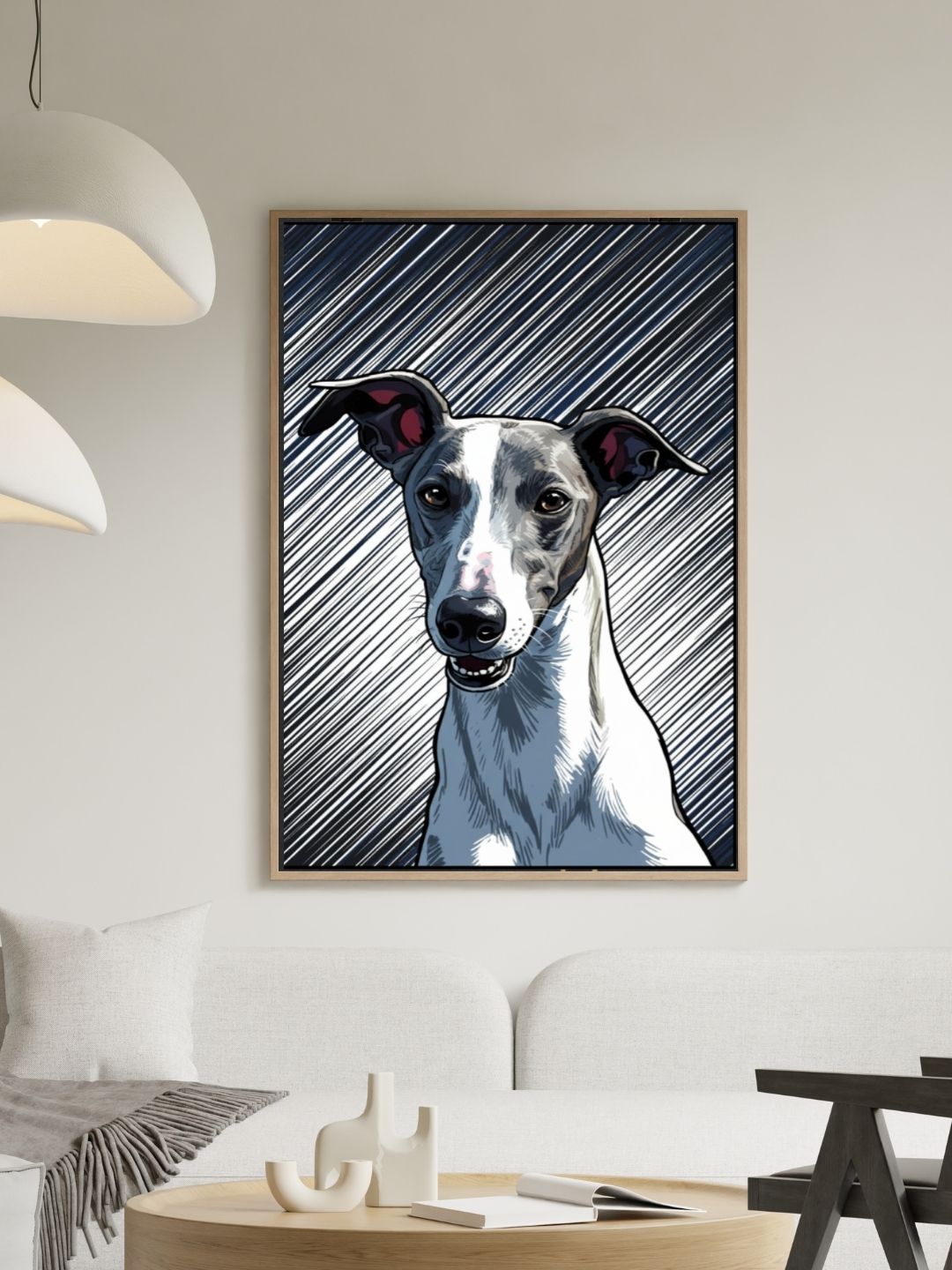 Custom Pet Portraits Framed Poster - Powered By AI