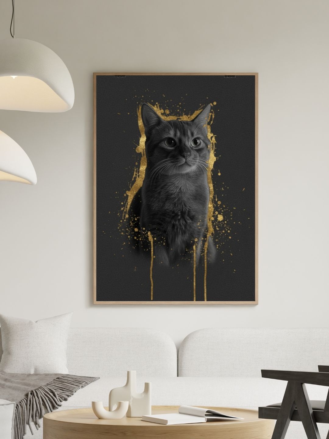 Custom Pet Portraits Framed Poster - Powered By AI (Bold)