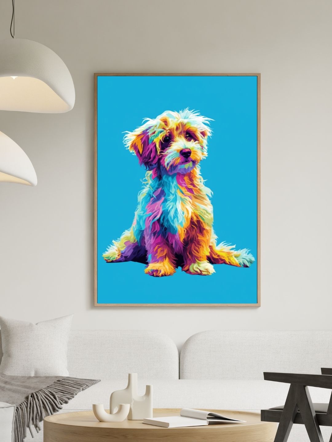 Custom Pet Portraits Framed Poster - Powered By AI (Bold)