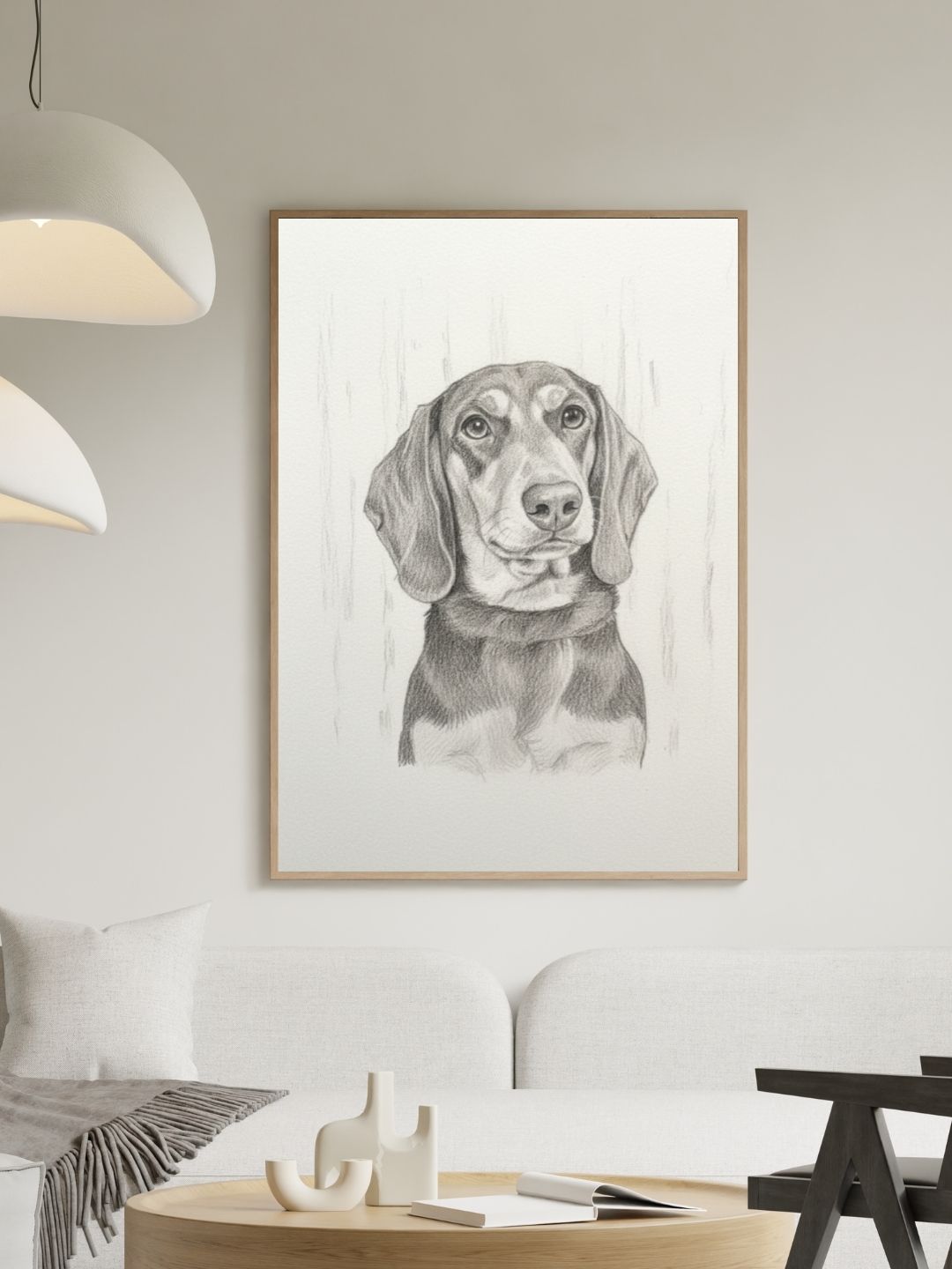 Custom Pet Portraits Framed Poster - Powered By AI (Bold)