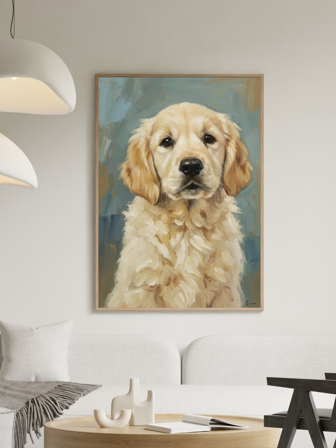 Custom Pet Portraits Framed Poster - Powered By AI (Bold)